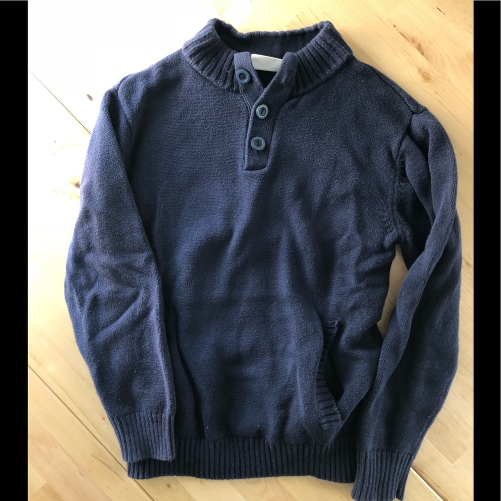 Navy boys collared sweater